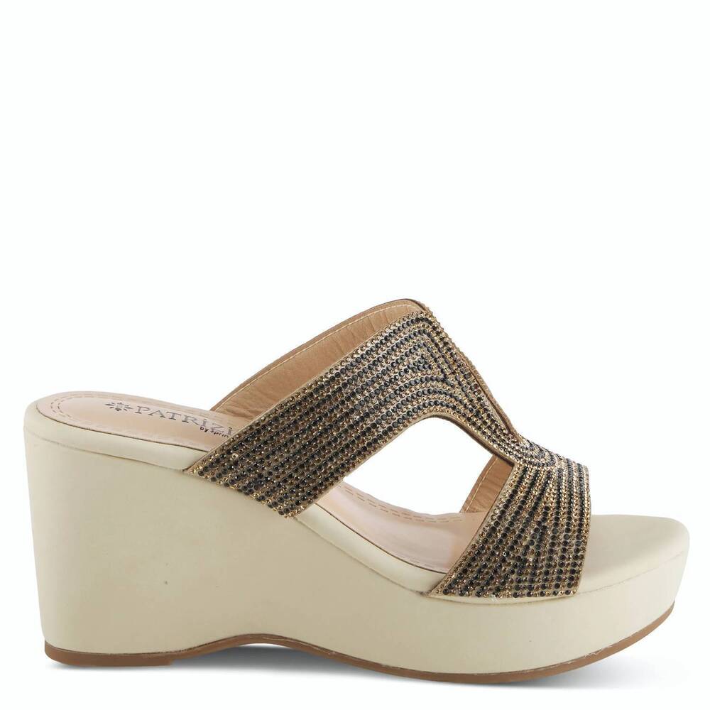 NEW PATRIZIA women's cherlyn mule sandal shoes in beige